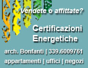 Certificazioni energetiche - arch. Bonfanti